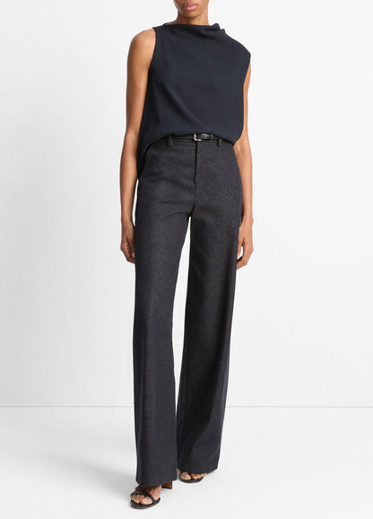 VINCE Women Asymmetrical Draped A-Line Top in Tank Tops