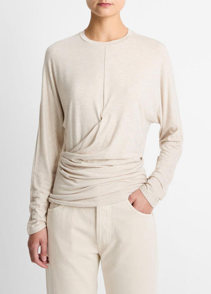 VINCE Women Fixed-Drape Long-Sleeve T-Shirt in Long Sleeve