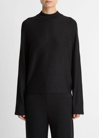 VINCE Women Cozy Dolman-Sleeve Mock-Neck Top in Long Sleeve