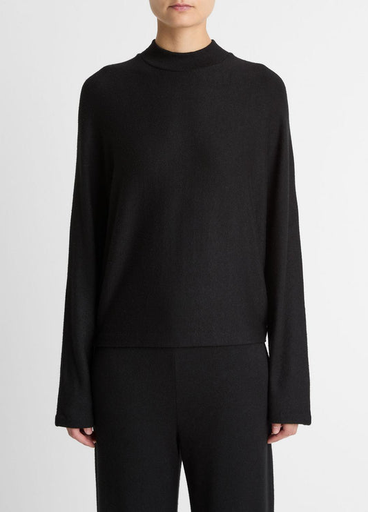 VINCE Women Cozy Dolman-Sleeve Mock-Neck Top in Long Sleeve