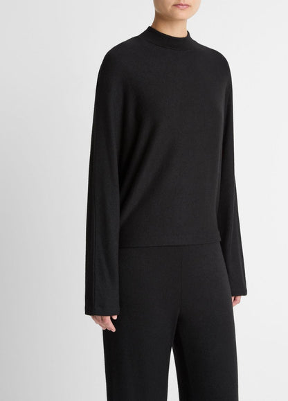 VINCE Women Cozy Dolman-Sleeve Mock-Neck Top in Long Sleeve