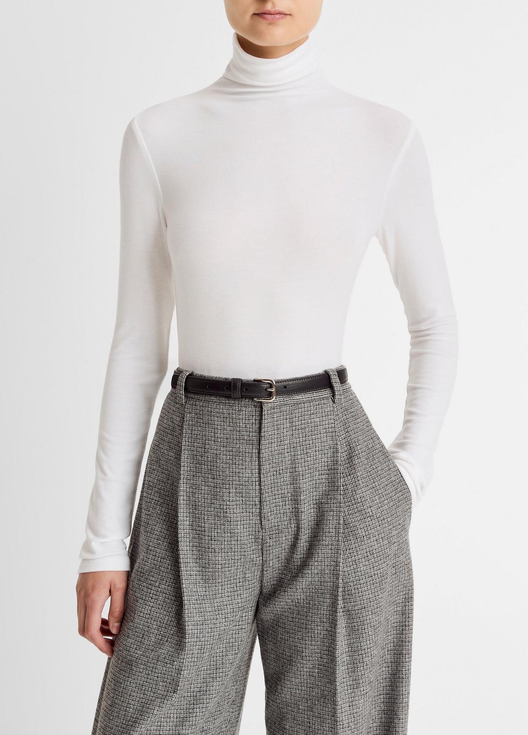 VINCE Women Essential Long-Sleeve Turtleneck Top in Long Sleeve