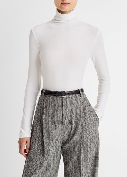 VINCE Women Essential Long-Sleeve Turtleneck Top in Long Sleeve
