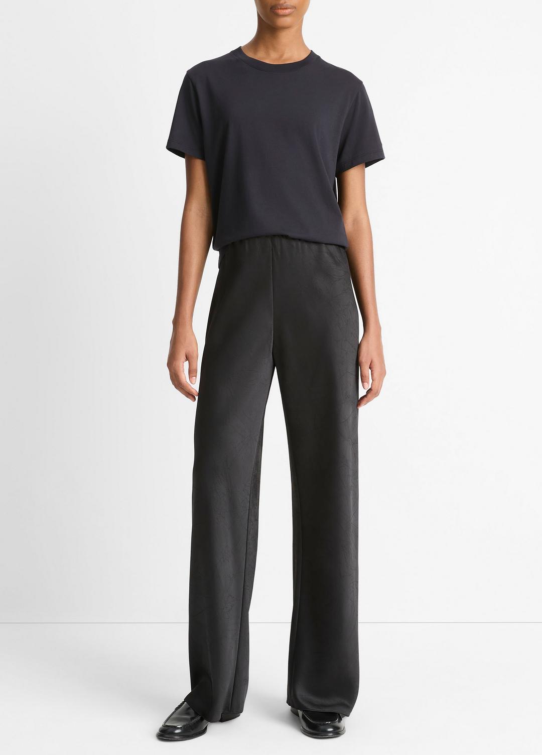 VINCE Women Pima Cotton Crew Neck T-Shirt in Short Sleeve