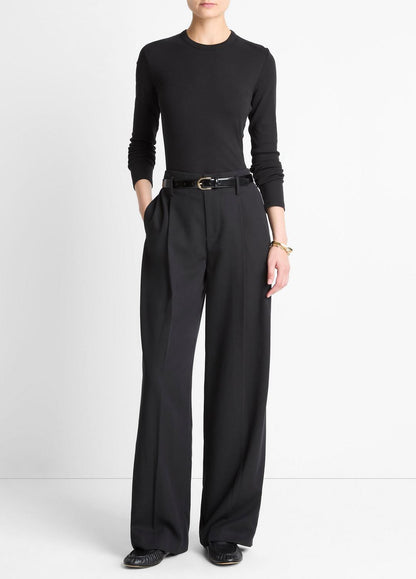 VINCE Women Essential Pima Cotton-Blend Long-Sleeve T-Shirt in Long Sleeve
