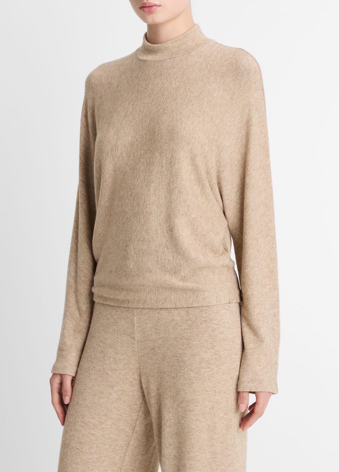 VINCE Women Cozy Dolman-Sleeve Mock-Neck Top in Long Sleeve