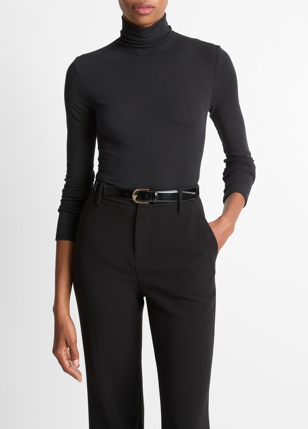 VINCE Women Essential Long-Sleeve Turtleneck Top in Long Sleeve