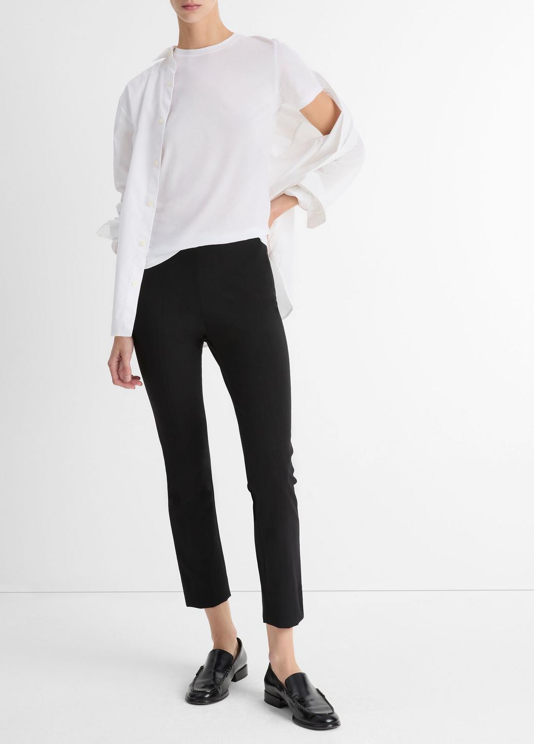VINCE Women Essential Pima Cotton Crew Neck T-Shirt in Short Sleeve