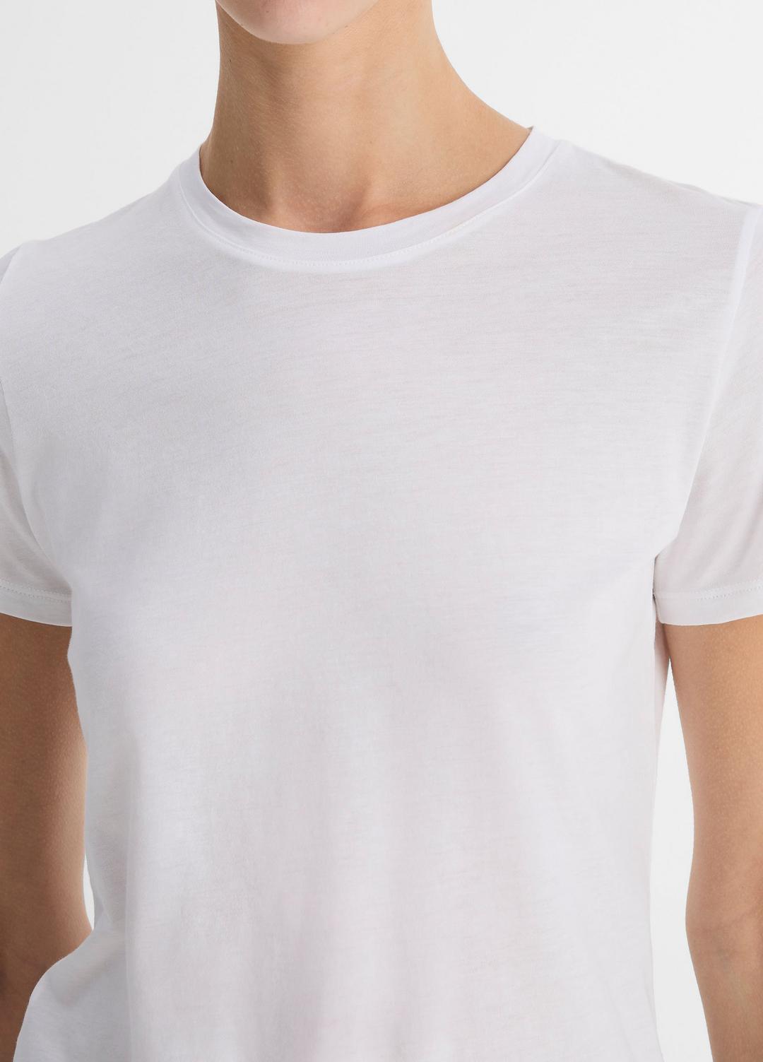 VINCE Women Essential Pima Cotton Crew Neck T-Shirt in Short Sleeve
