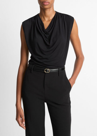 VINCE Women Jersey Draped Cowl-Neck Top in Tank Tops