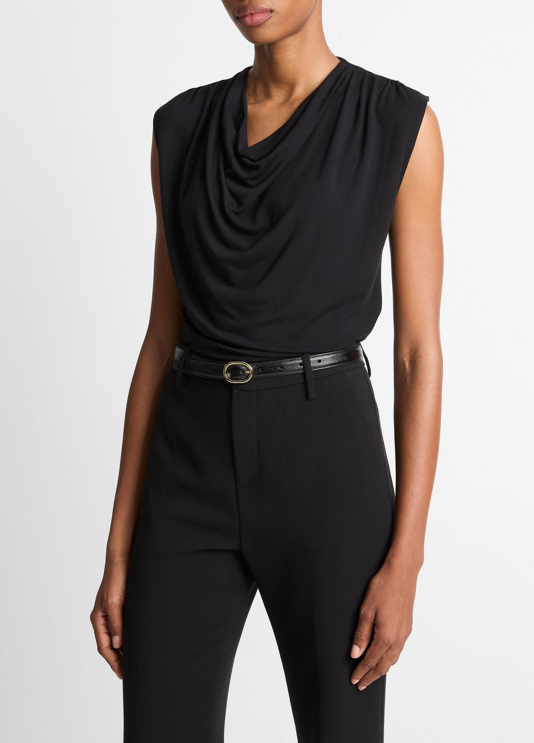 VINCE Women Jersey Draped Cowl-Neck Top in Tank Tops