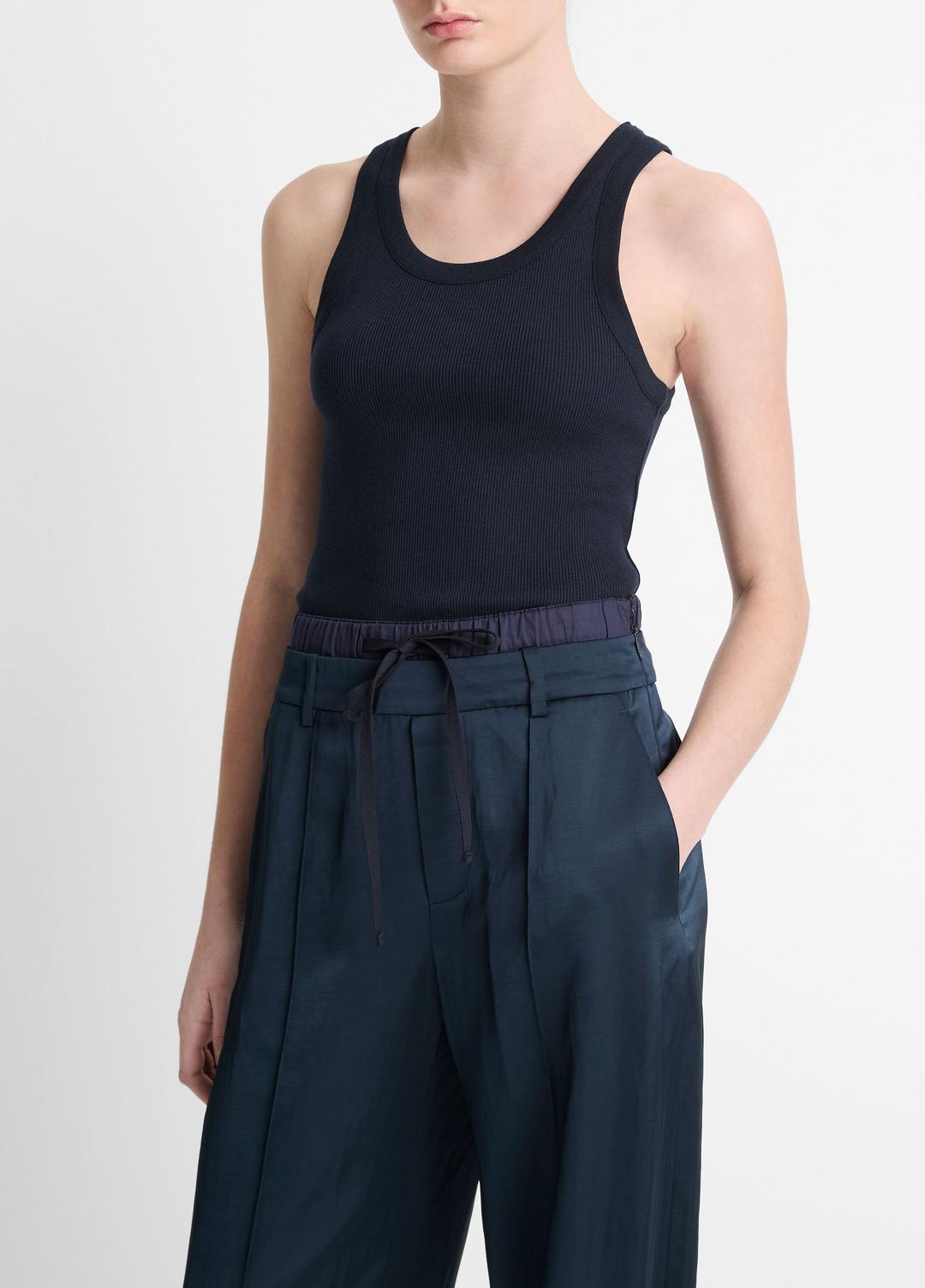VINCE Women Ribbed Scoop-Neck Tank in Tank Tops