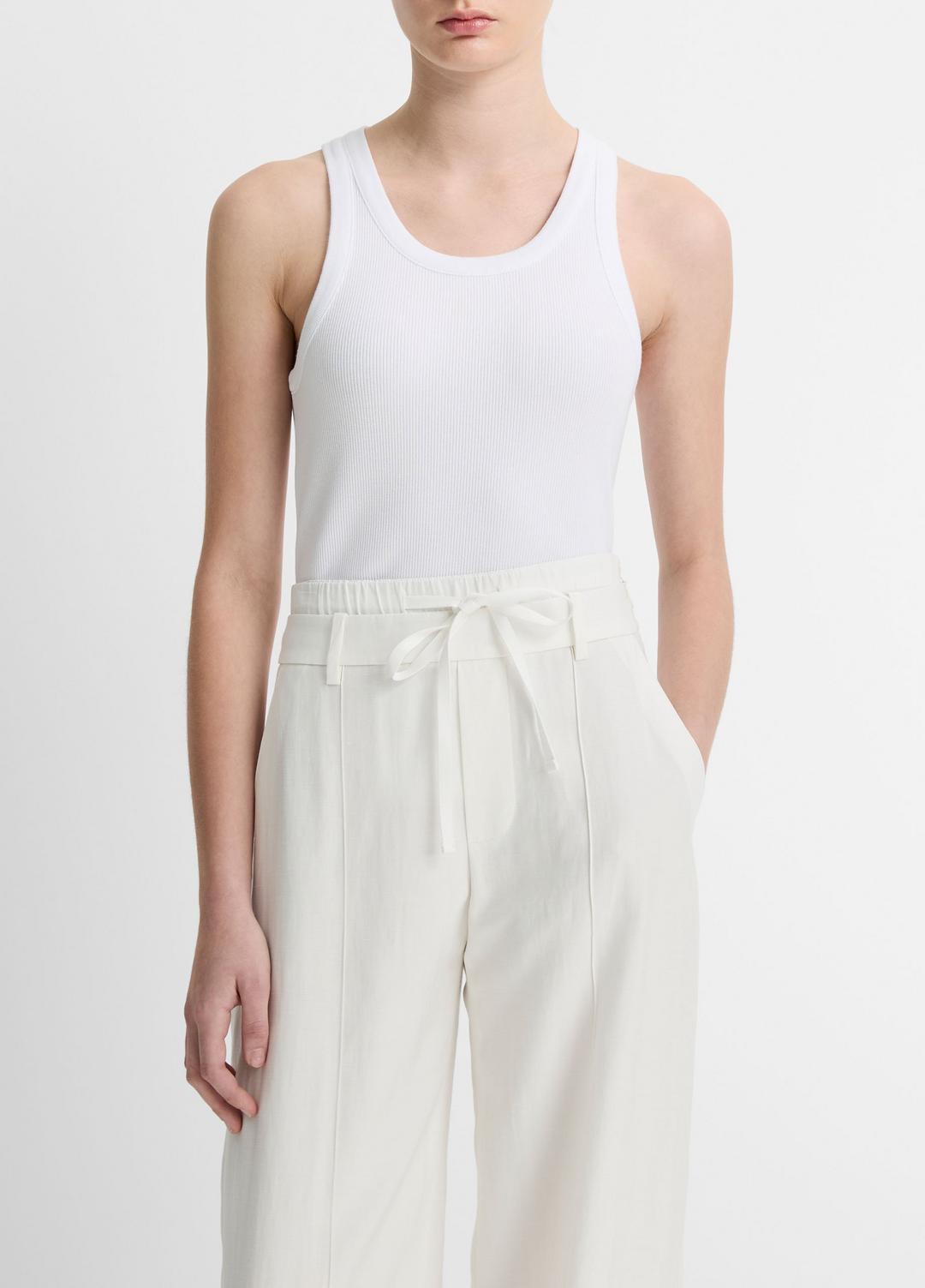 VINCE Women Ribbed Scoop-Neck Tank in Tank Tops