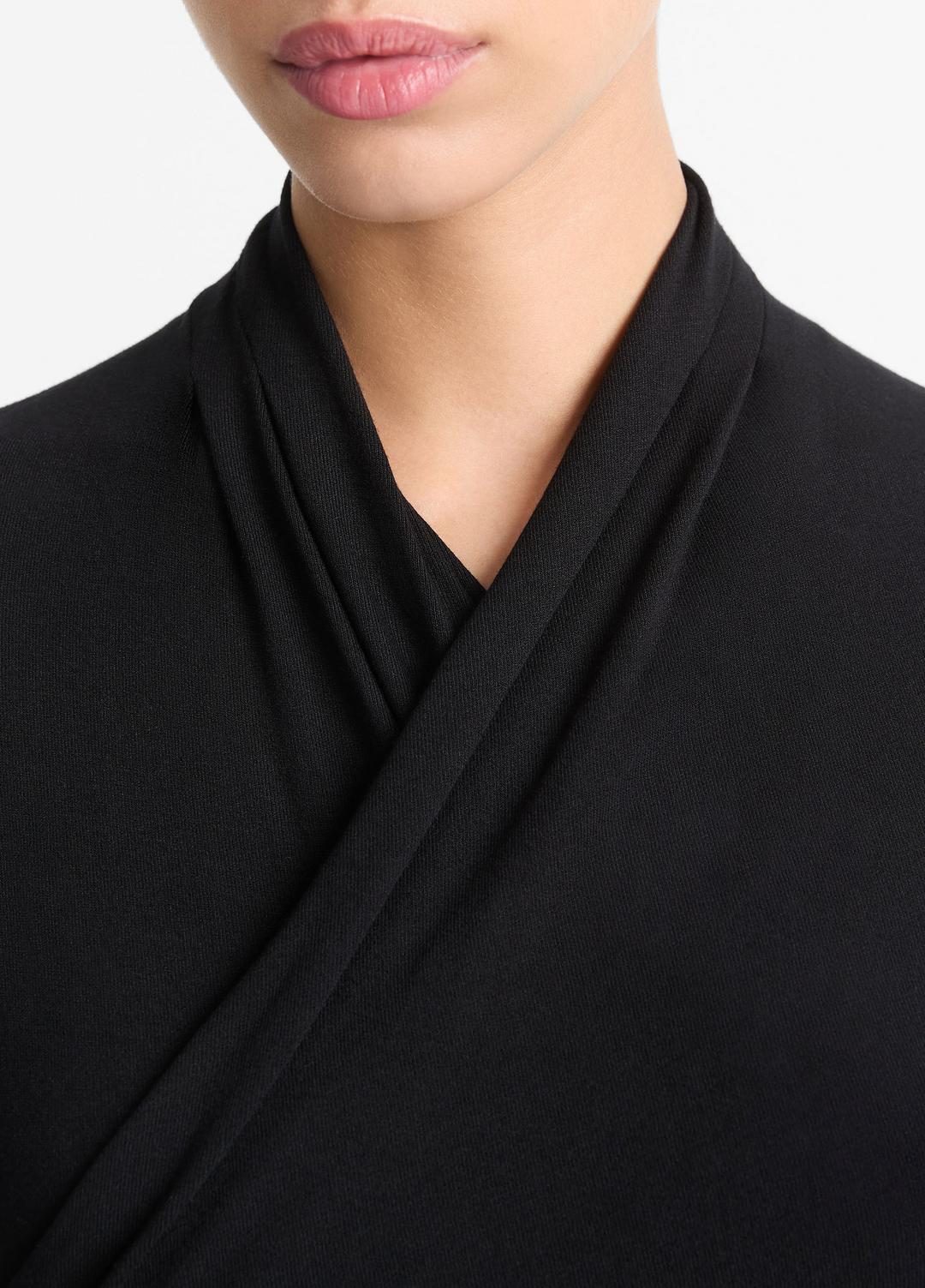 VINCE Women Fixed Wrap Long-Sleeve Top in Long Sleeve