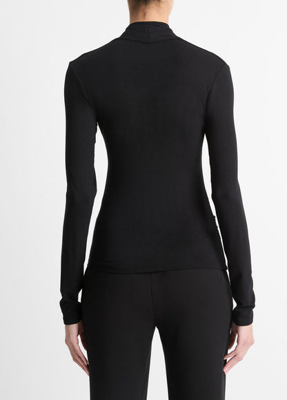 VINCE Women Fixed Wrap Long-Sleeve Top in Long Sleeve