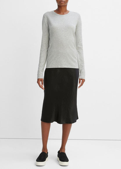 VINCE Women Essential Long Sleeve Crew Neck T-Shirt in Long Sleeve