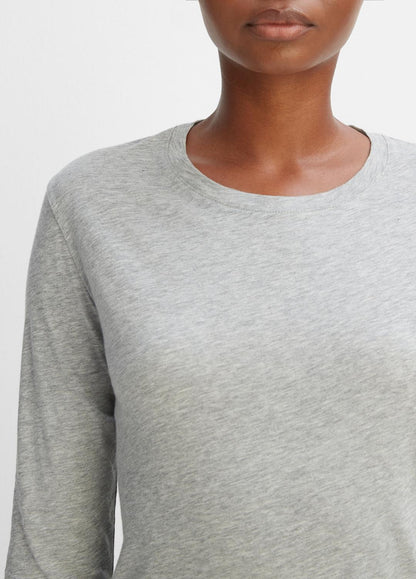 VINCE Women Essential Long Sleeve Crew Neck T-Shirt in Long Sleeve