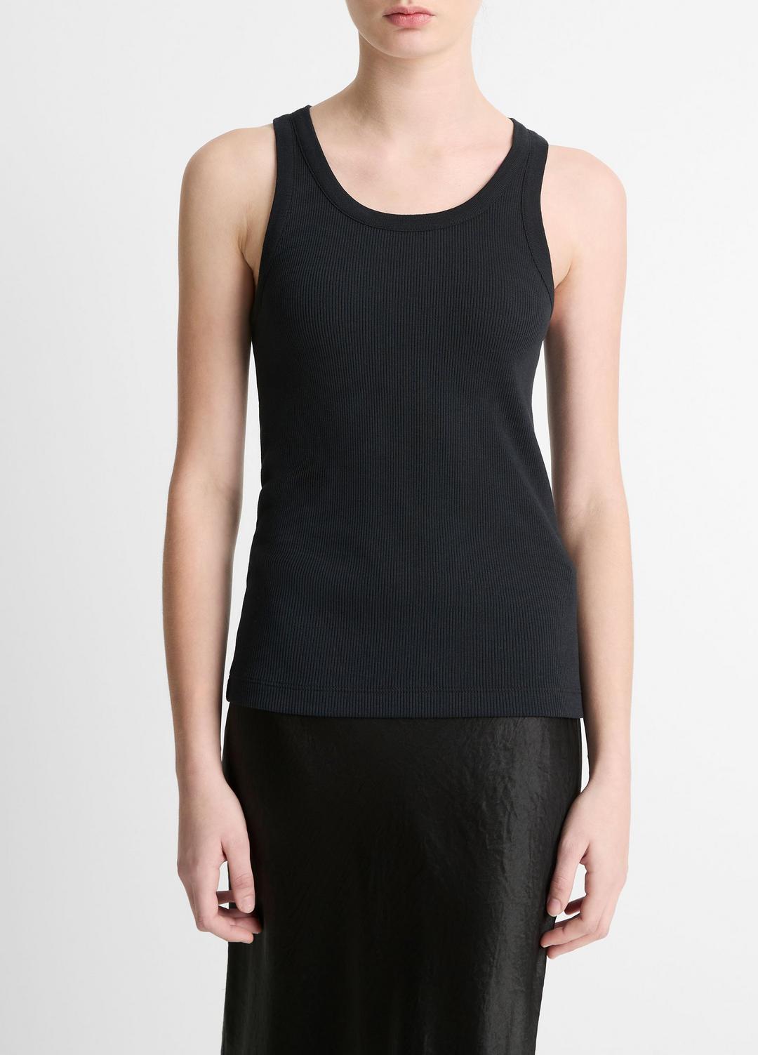 VINCE Women Ribbed Scoop-Neck Tank in Tank Tops