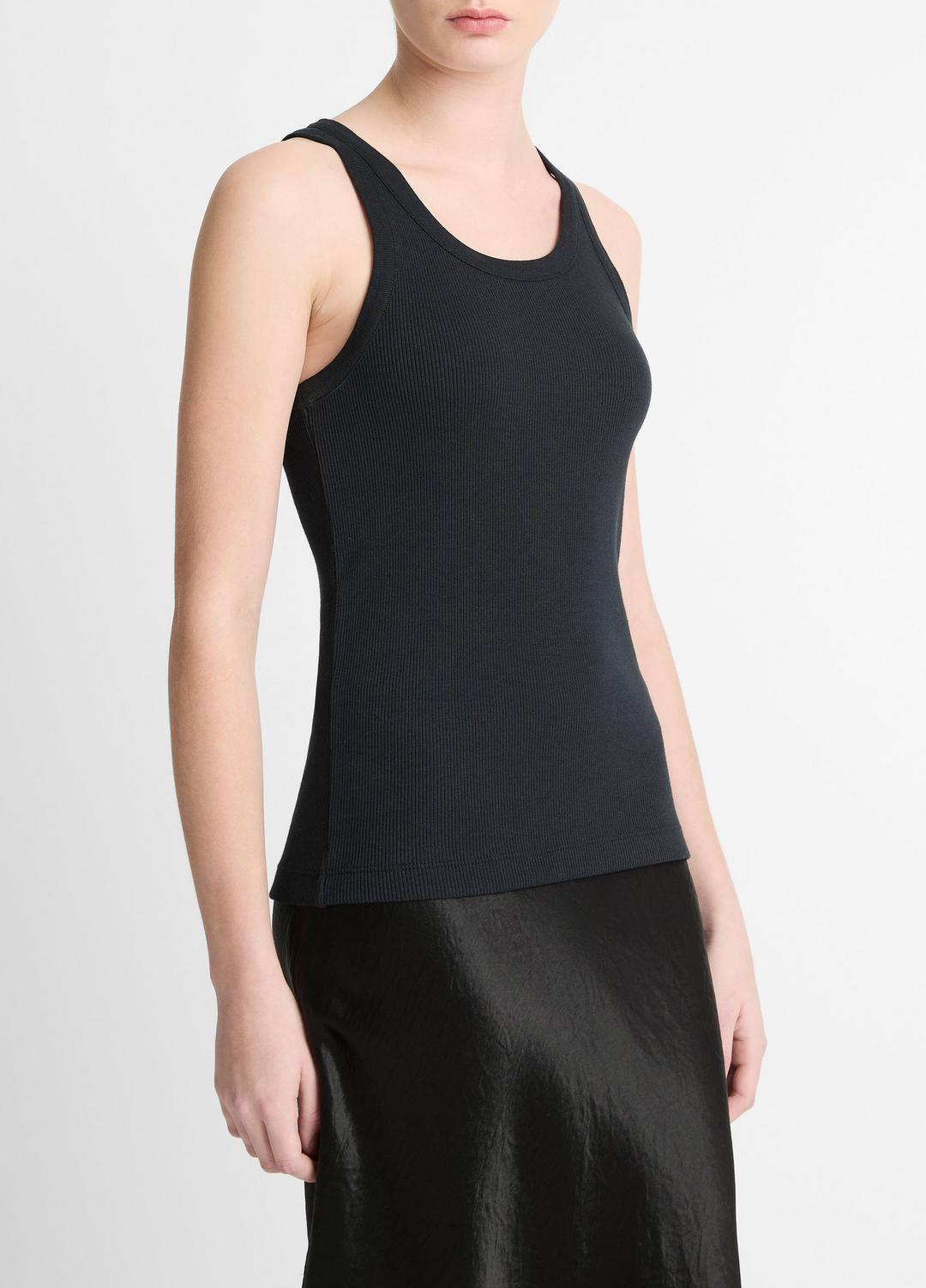 VINCE Women Ribbed Scoop-Neck Tank in Tank Tops