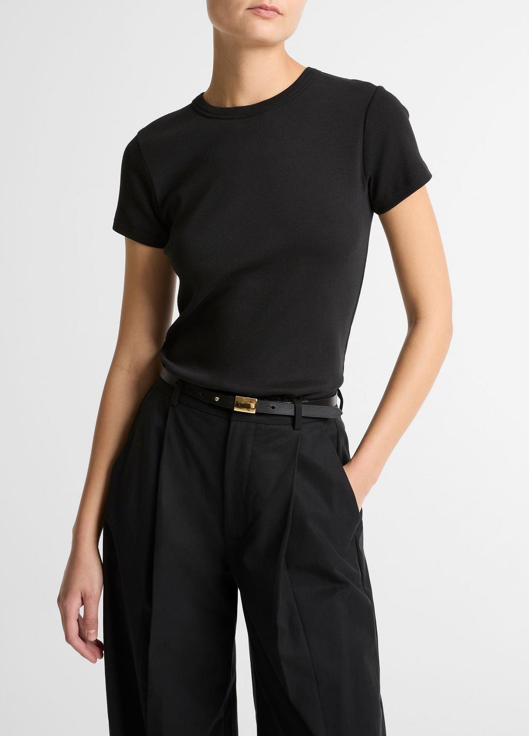 VINCE Women Pima Cotton-Blend '90s Shrunken T-Shirt in Short Sleeve