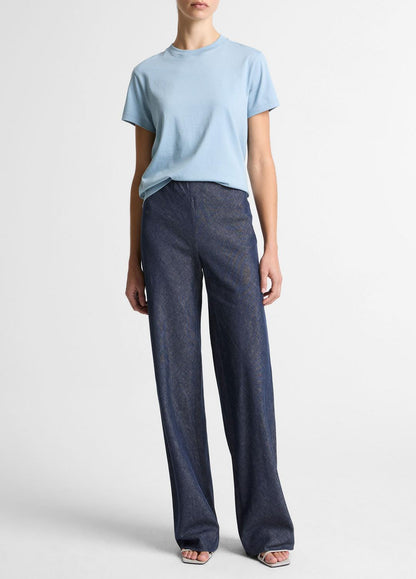 VINCE Women Pima Cotton Crew Neck T-Shirt in Short Sleeve