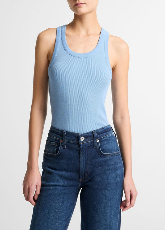 VINCE Women Ribbed Scoop-Neck Tank in Tank Tops