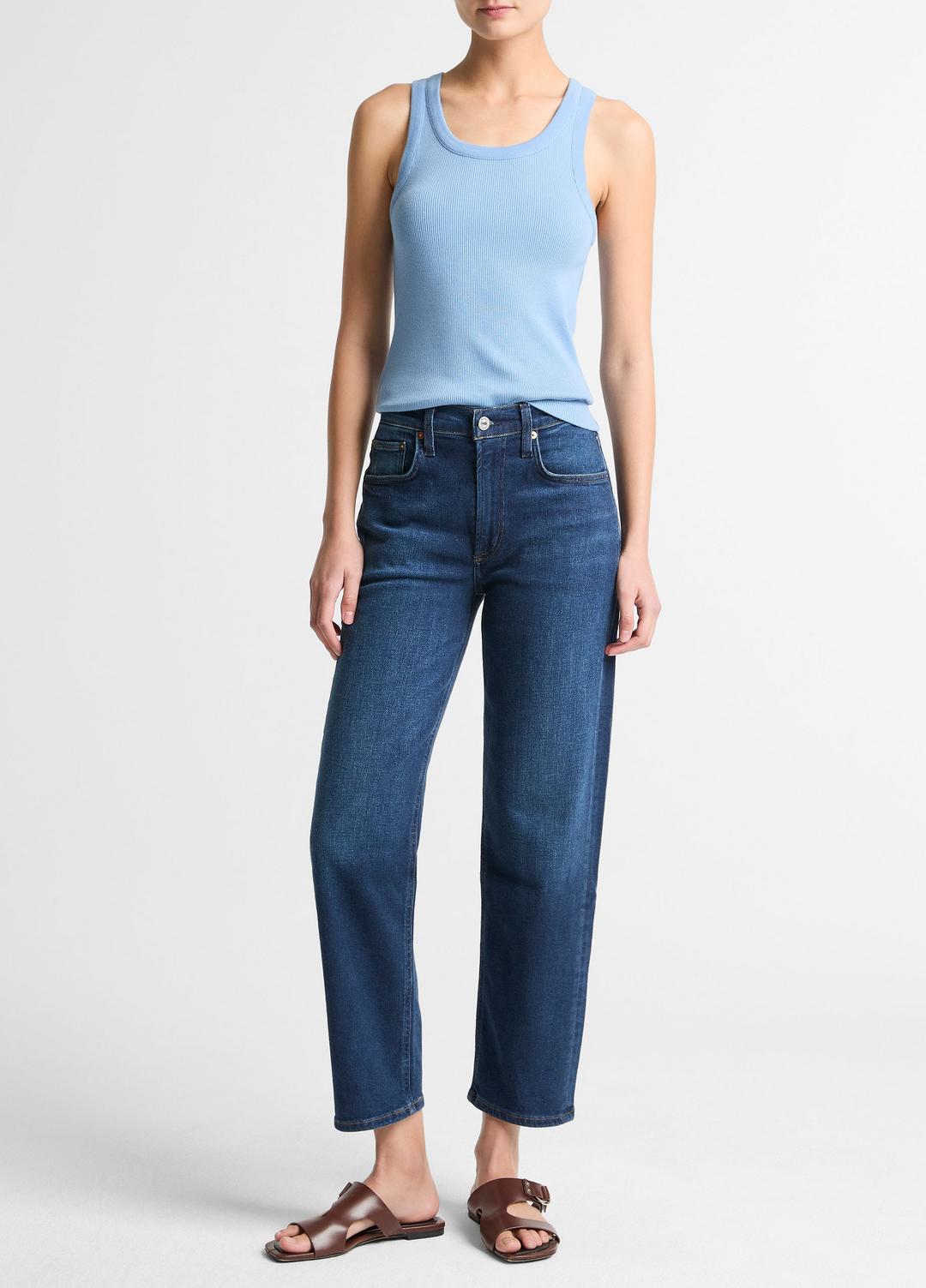 VINCE Women Ribbed Scoop-Neck Tank in Tank Tops