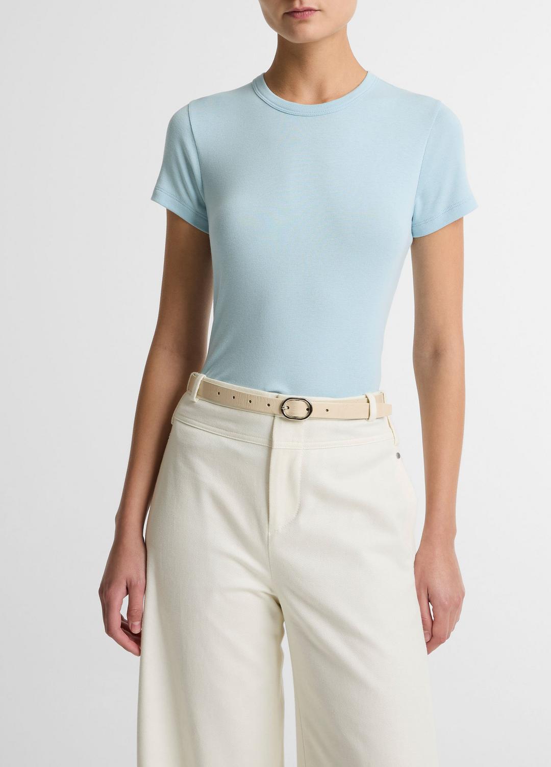 VINCE Women Pima Cotton-Blend '90s Shrunken T-Shirt in Short Sleeve