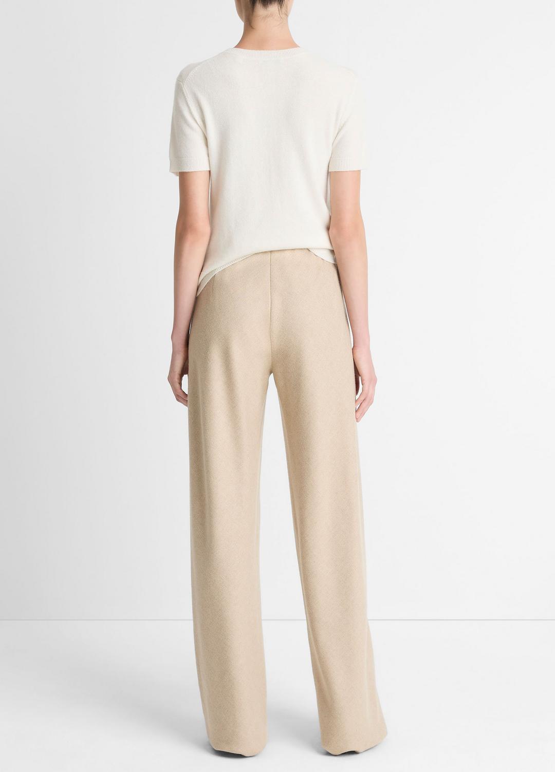 VINCE Women Italian Wool-Blend High-Waist Bias Pant in Trousers