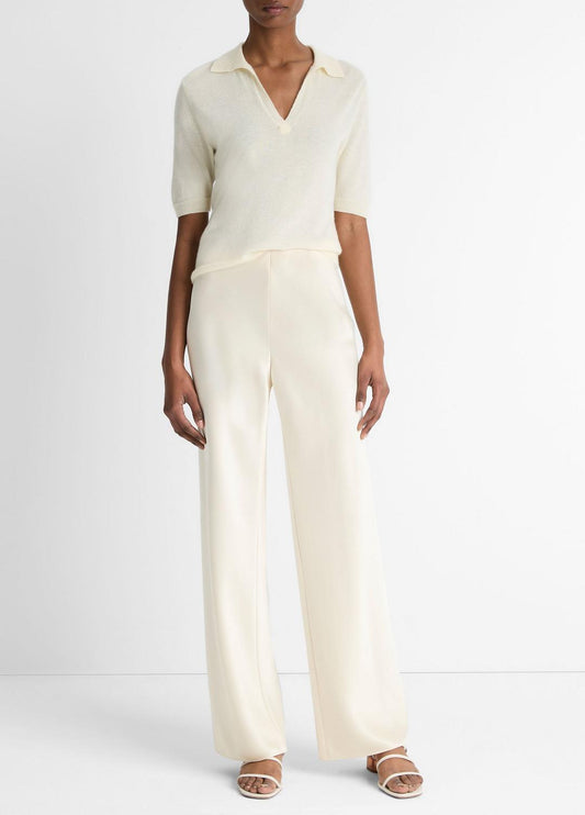 VINCE Women Colette High-Rise Fluid Satin Bias Pant in Pants