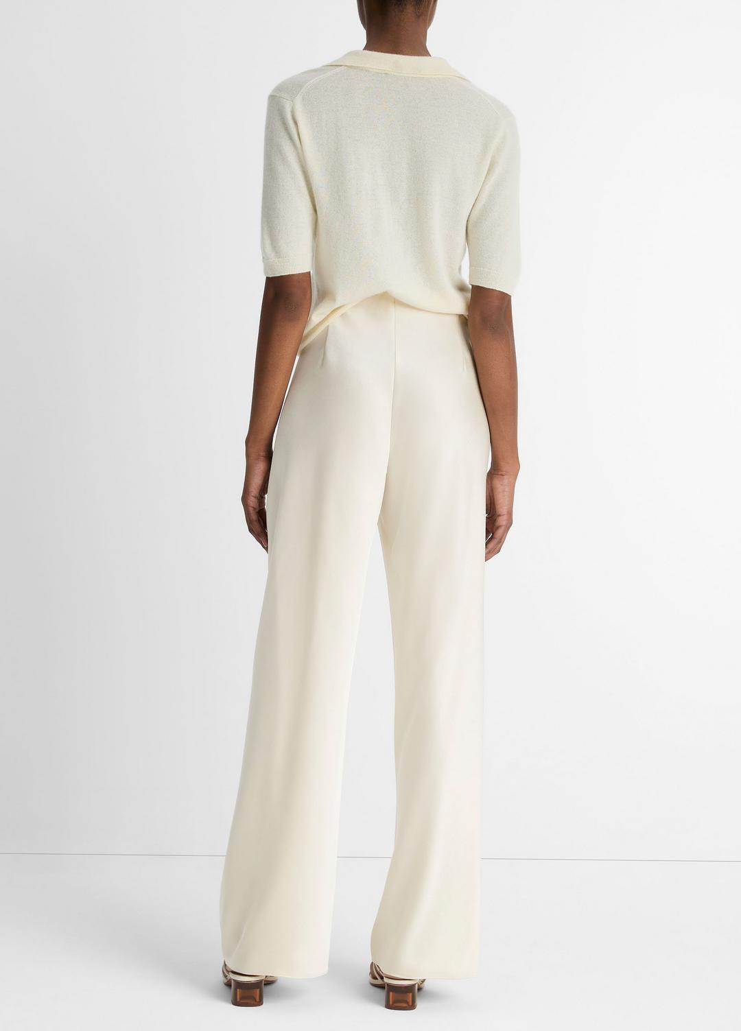 VINCE Women Colette High-Rise Fluid Satin Bias Pant in Pants