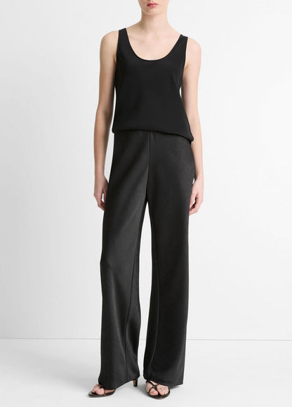 VINCE Women Colette High-Rise Fluid Satin Bias Pant in Trousers