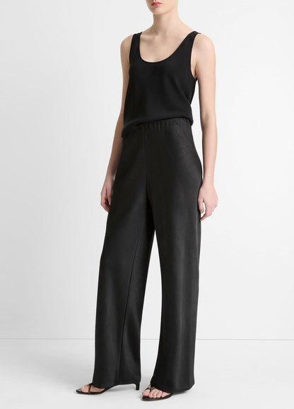 VINCE Women Colette High-Rise Fluid Satin Bias Pant in Trousers