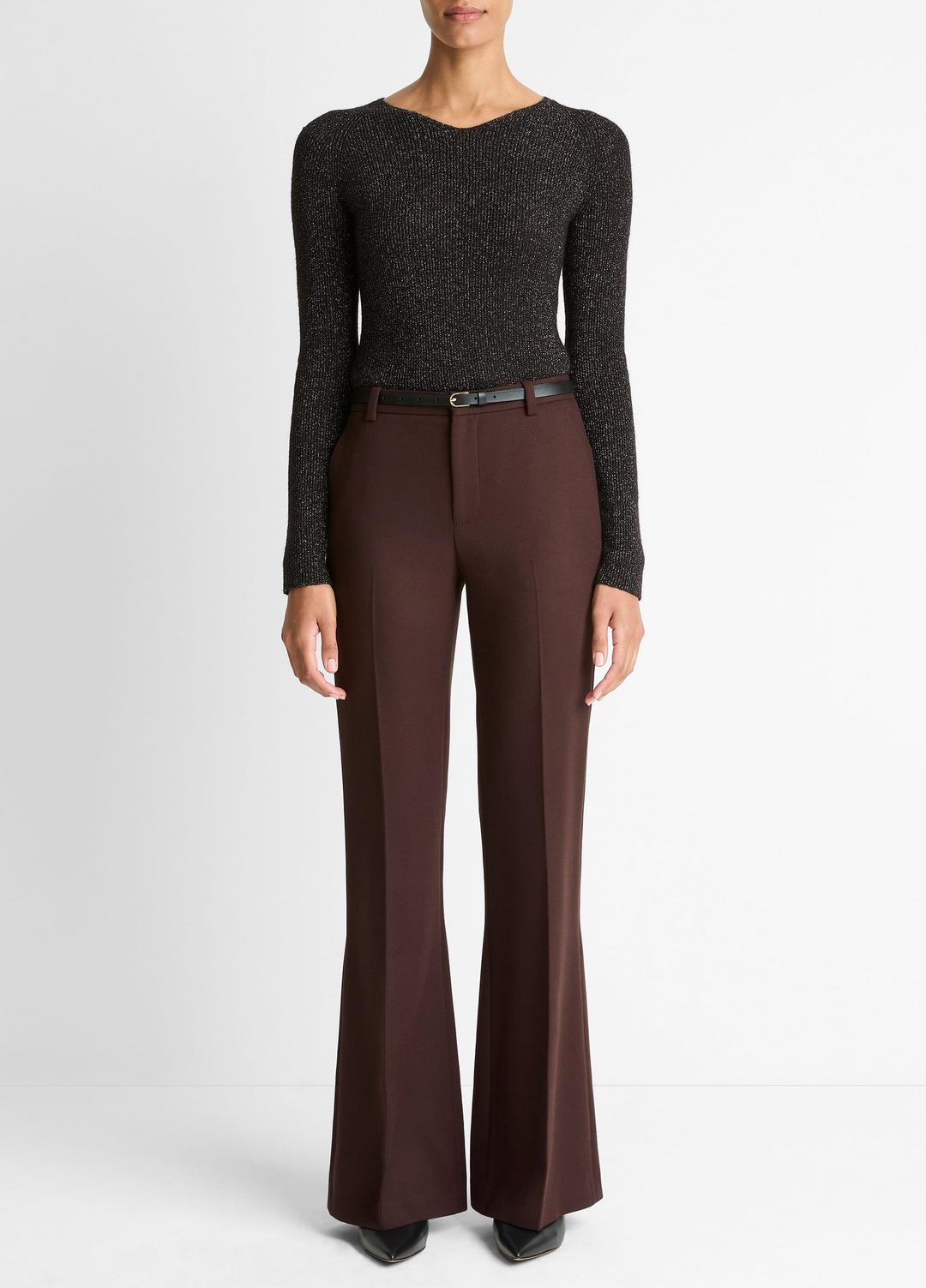 VINCE Women Sculptural Flare Trouser in Trousers