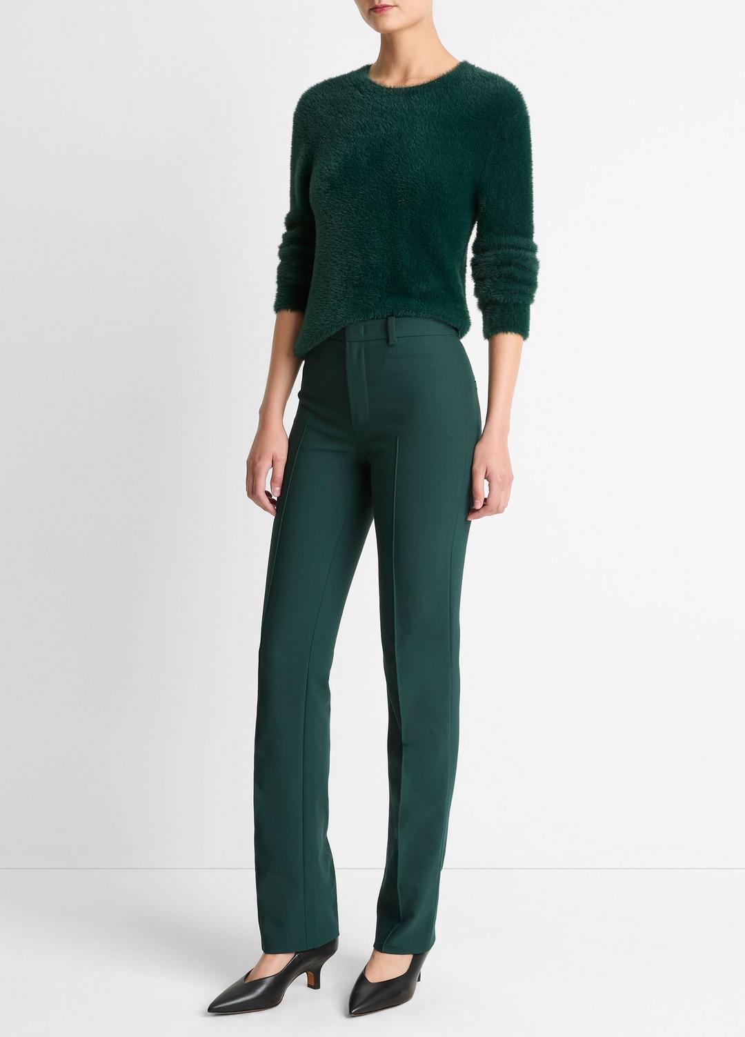 VINCE Women Cotton-Blend Slim Cigarette Pant in Trousers