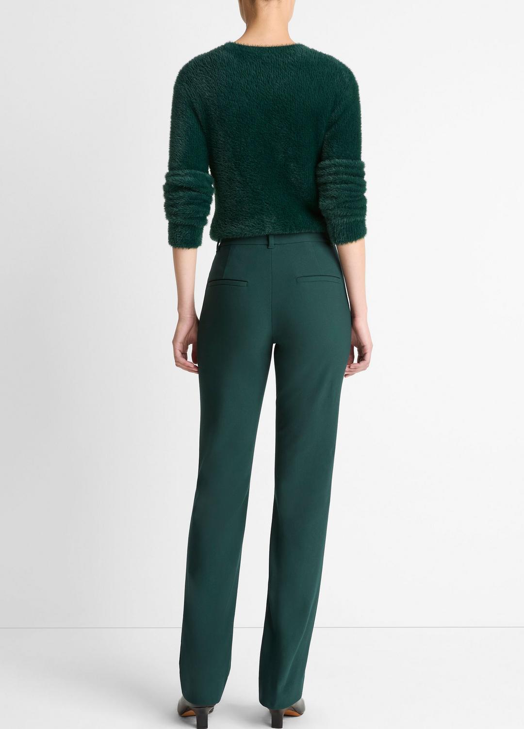 VINCE Women Cotton-Blend Slim Cigarette Pant in Trousers