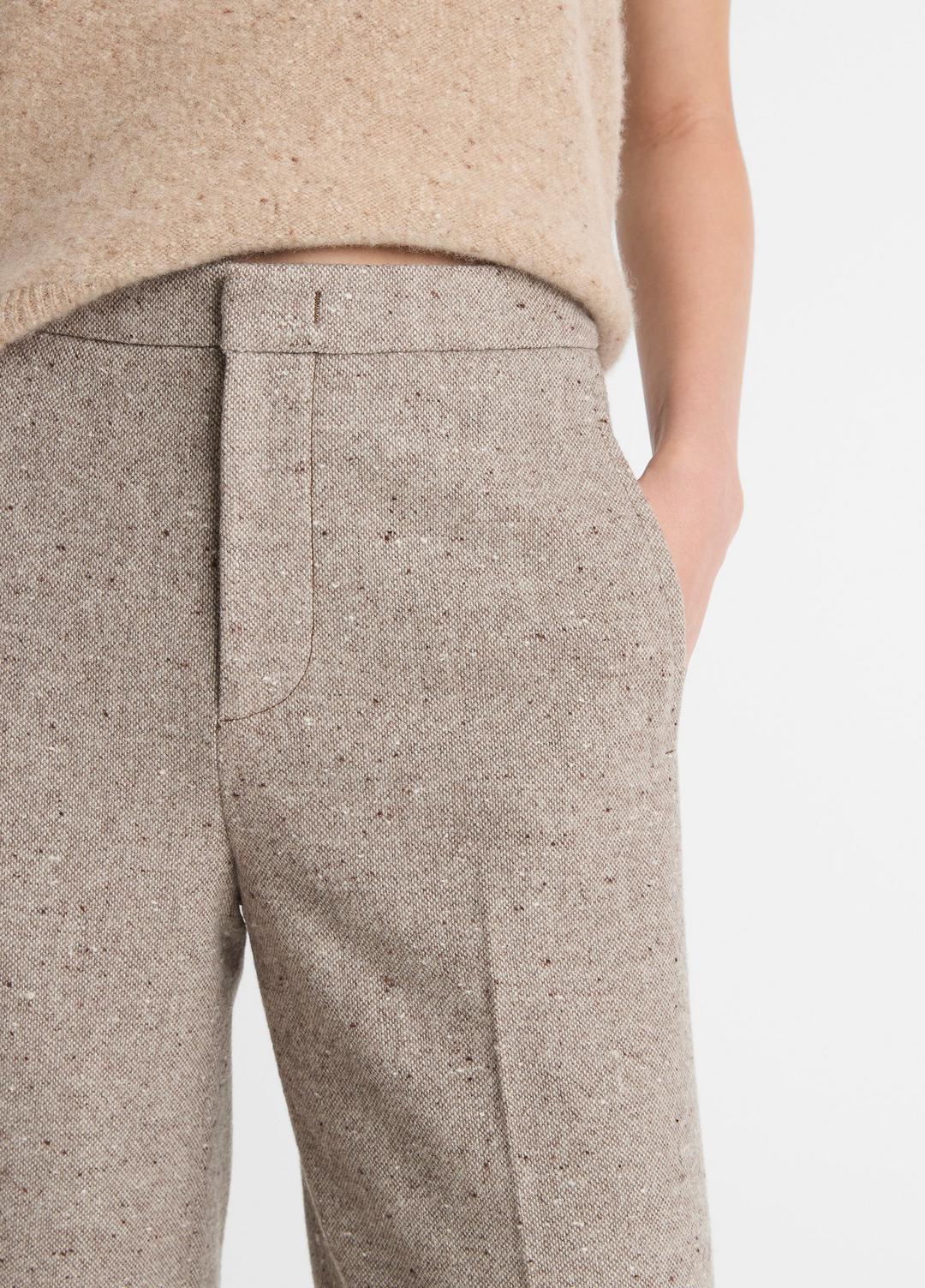VINCE Women Donegal Wool-Blend Wide-Leg Trouser in Trousers