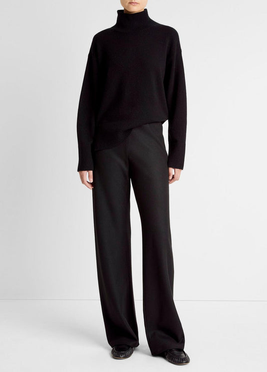 VINCE Women Italian Wool-Blend High-Waist Bias Pant in Trousers