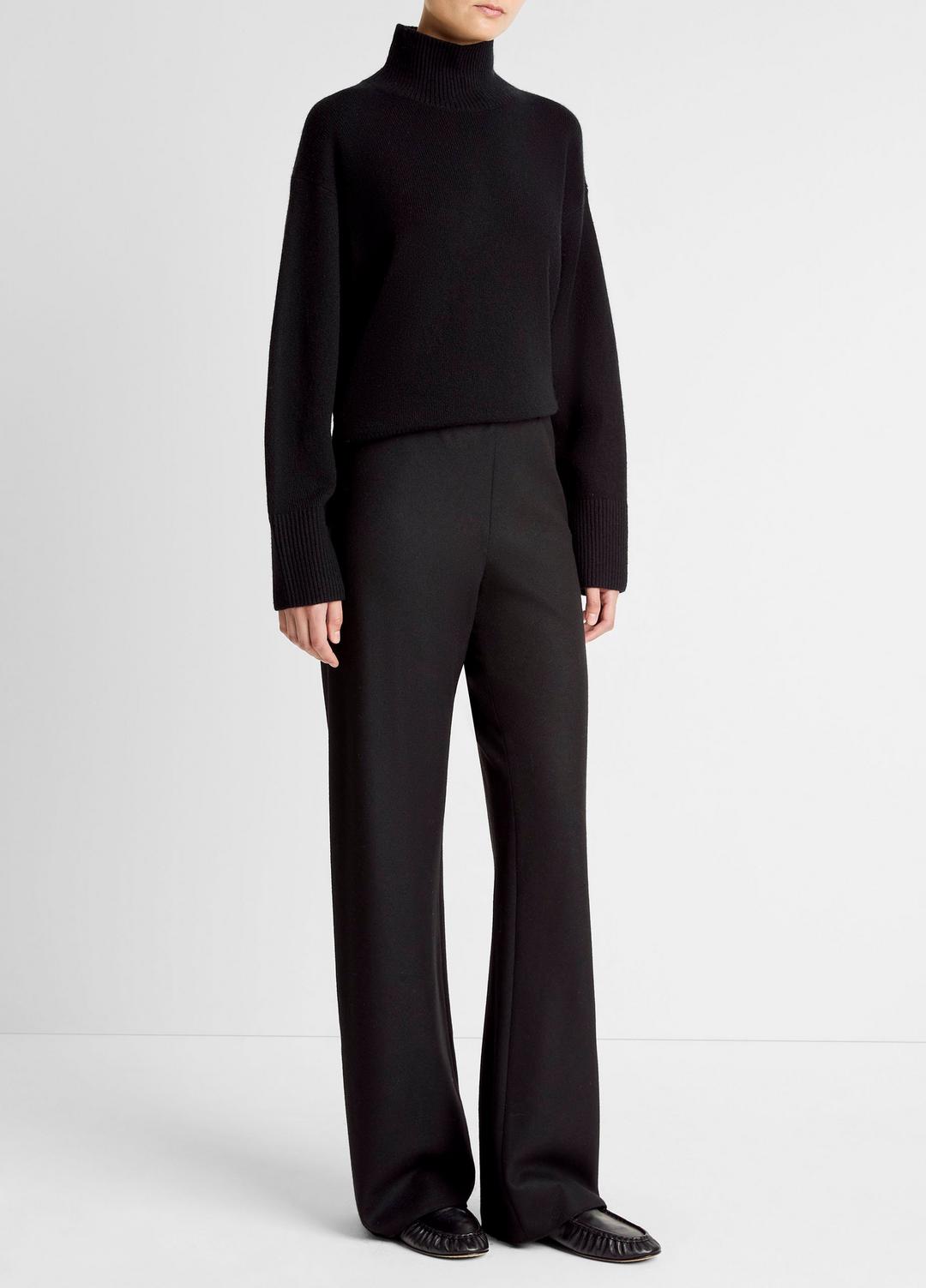 VINCE Women Italian Wool-Blend High-Waist Bias Pant in Trousers