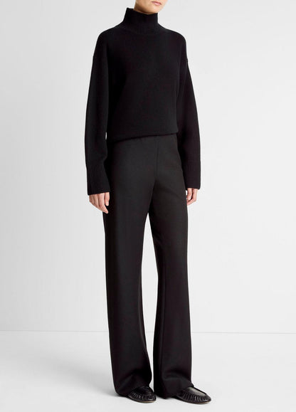 VINCE Women Italian Wool-Blend High-Waist Bias Pant in Trousers