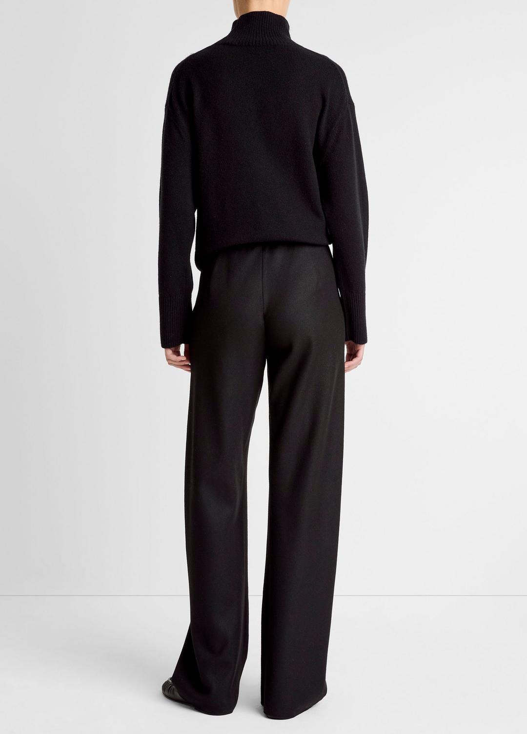 VINCE Women Italian Wool-Blend High-Waist Bias Pant in Trousers