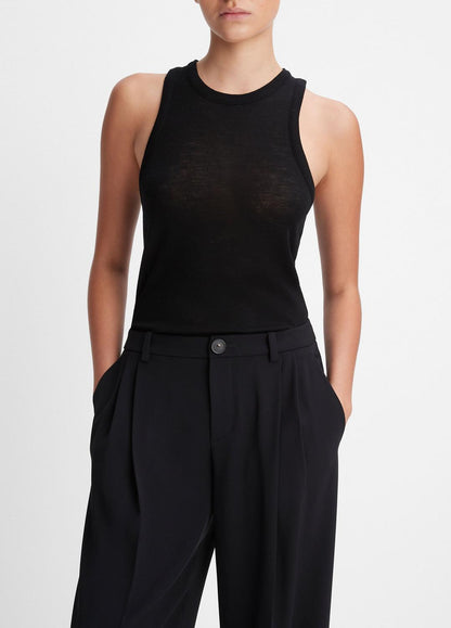 VINCE Women Drop-Waist Pleated Crepe Trouser in Trousers