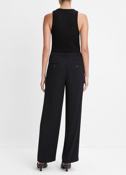 VINCE Women Drop-Waist Pleated Crepe Trouser in Trousers