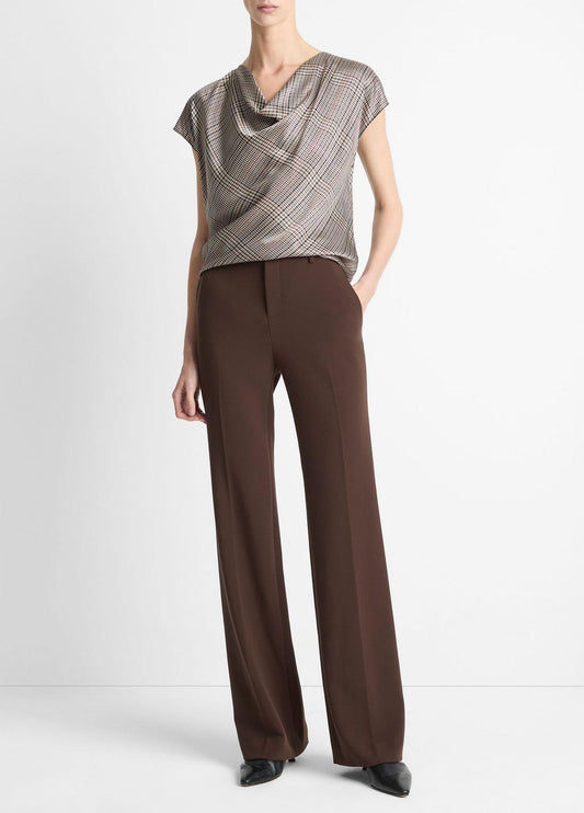VINCE Women Mid-Rise Tailored Flare Pant in Trousers