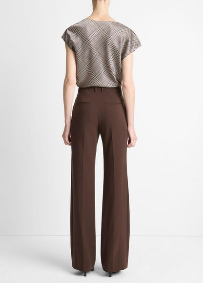 VINCE Women Mid-Rise Tailored Flare Pant in Trousers