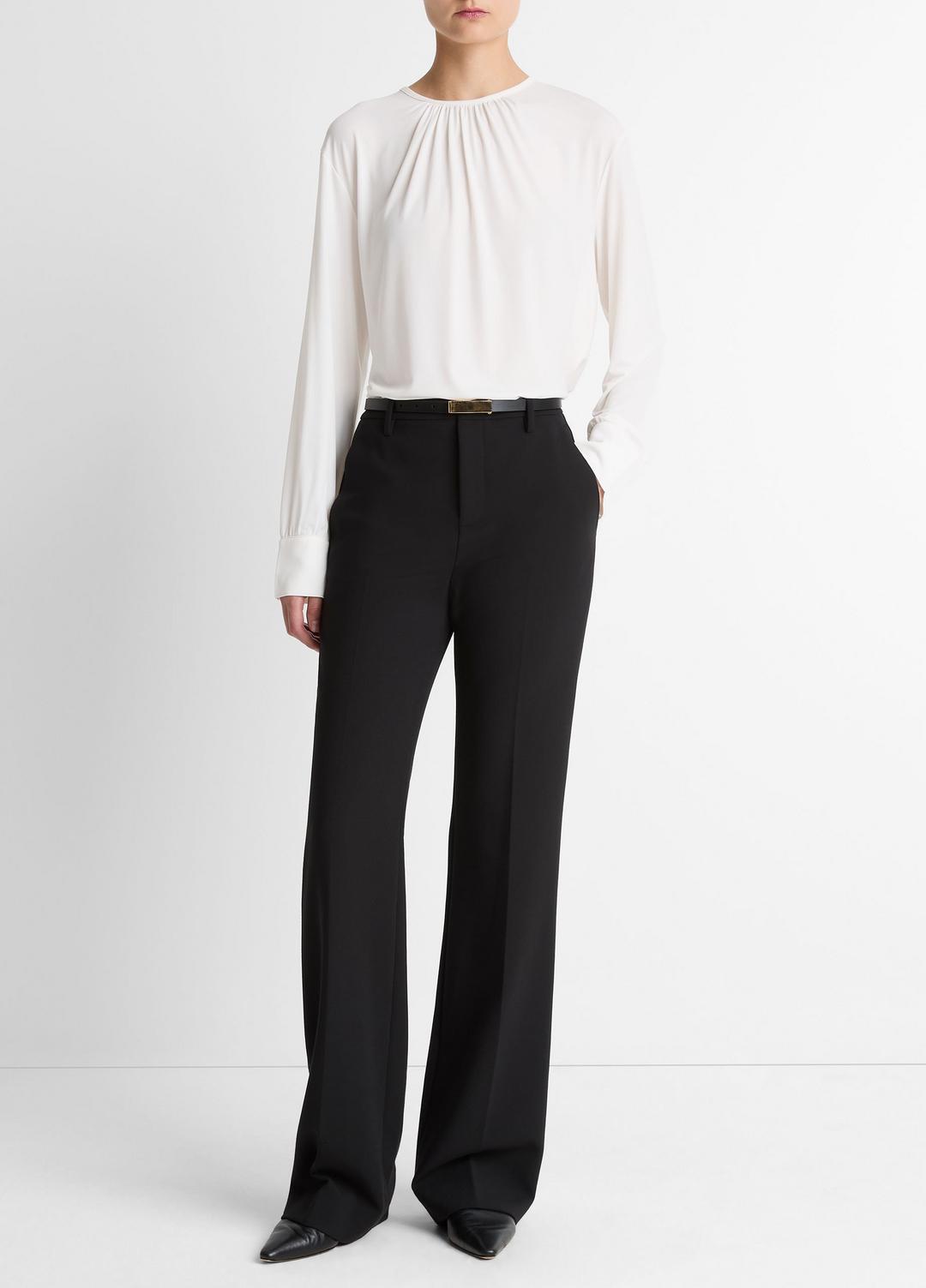 VINCE Women Mid-Rise Tailored Flare Pant in Trousers