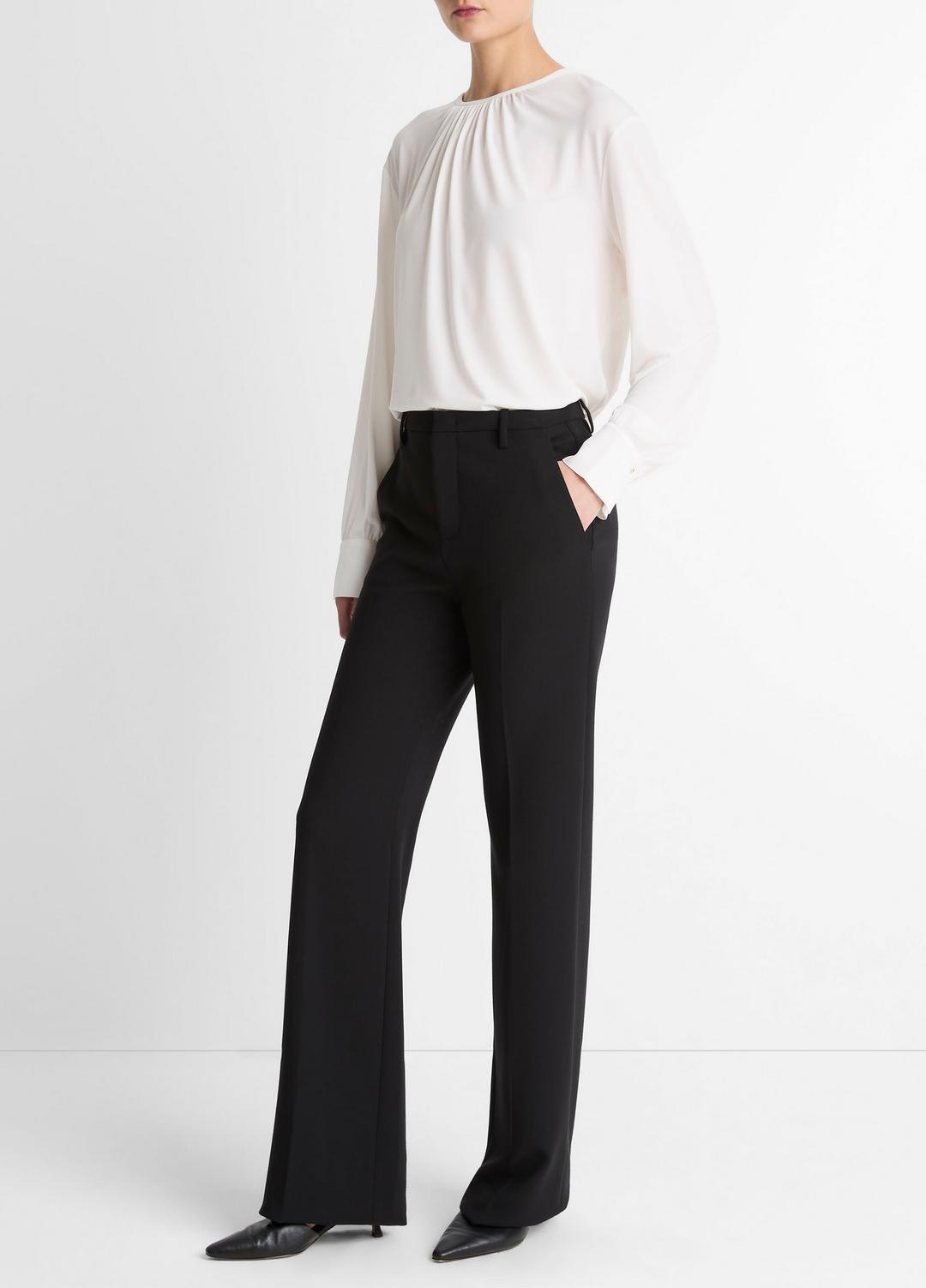VINCE Women Mid-Rise Tailored Flare Pant in Trousers