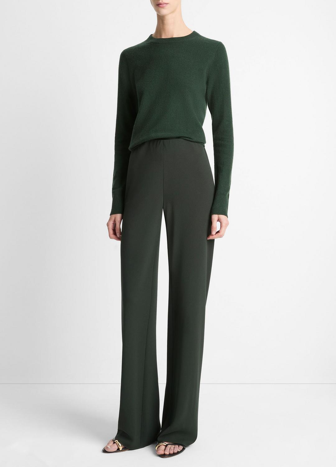 VINCE Women Colette High-Rise Crepe Bias Pant in Trousers