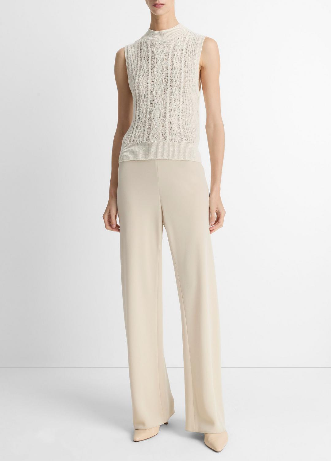 VINCE Women Colette High-Rise Crepe Bias Pant in Trousers