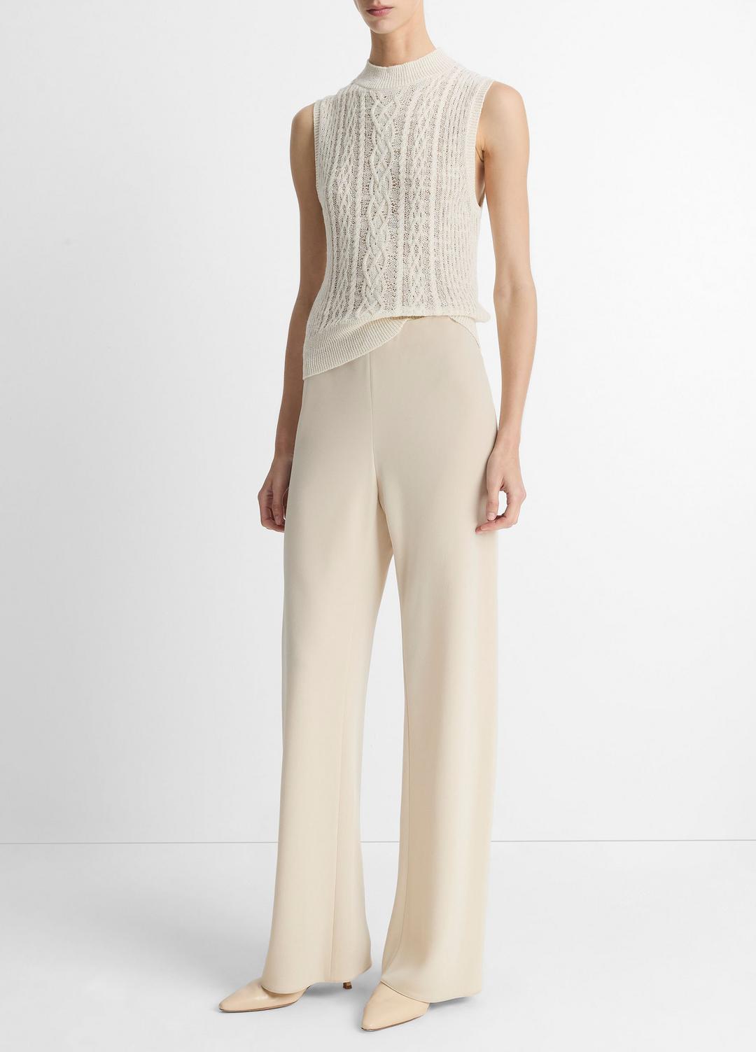 VINCE Women Colette High-Rise Crepe Bias Pant in Trousers